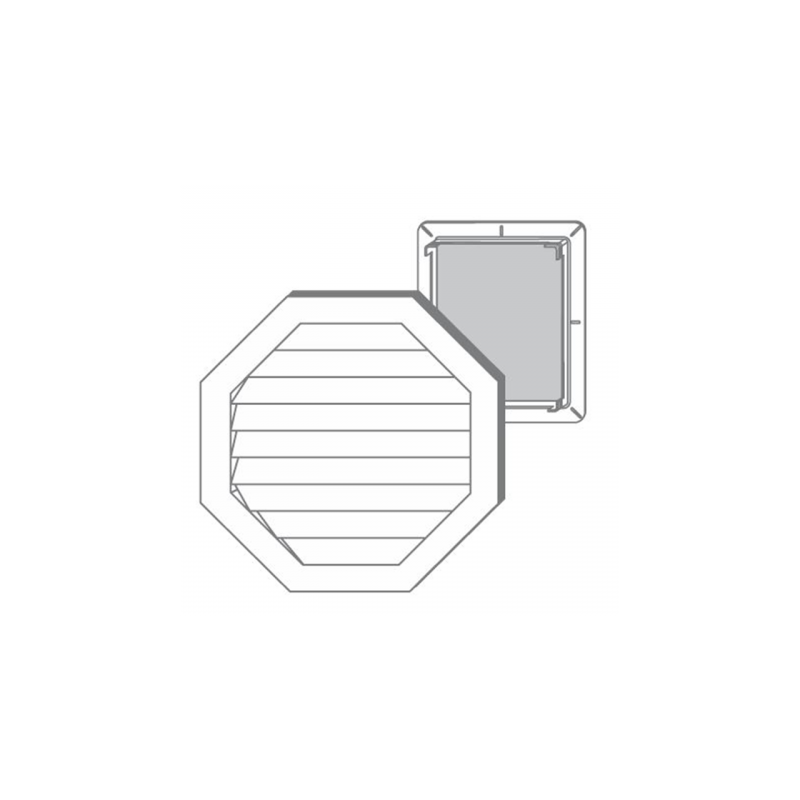 Octagon Gable Vent (18") - Frost